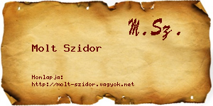 Molt Szidor névjegykártya